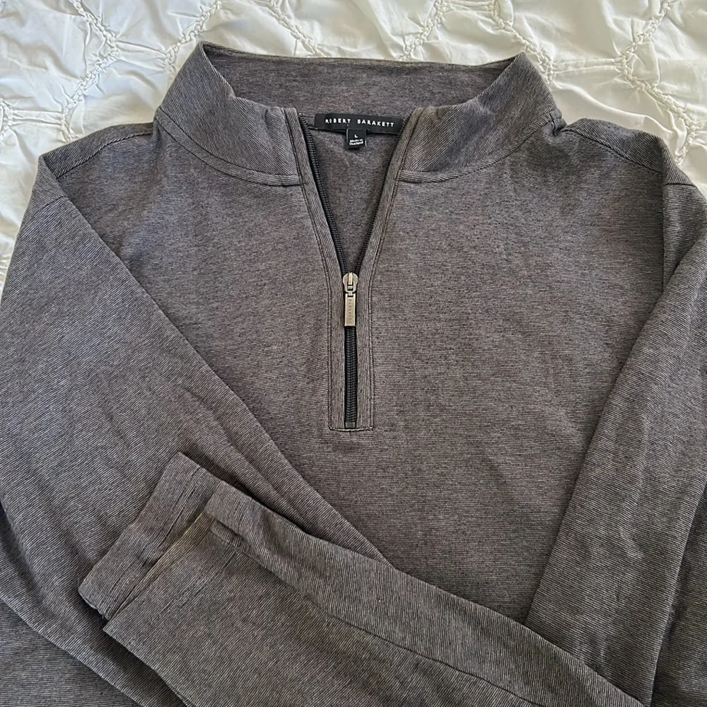 Soft 1/4 zip thick 100% cotton long sleeve shirt - Picture 2 of 3